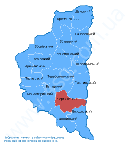 Карта тернопільської області