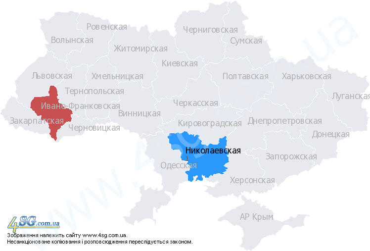 Карта украины ивано франковская область